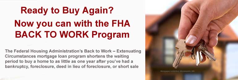 FHA BAck to Work Program in MN and WI